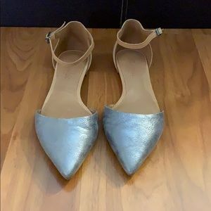Madewell two tone silver flats sz 6.5